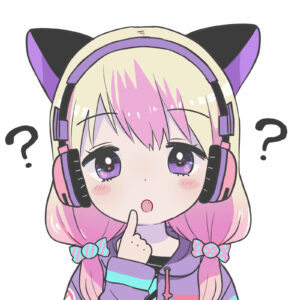 配信者風の女の子のが悩むイラスト